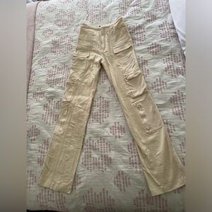 Mistress Rocks Best Life Cream Cargo Trousers